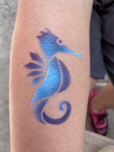 Air brush tattoo seahorse