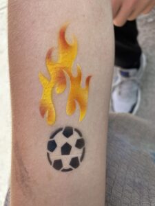 Air brush tattoo soccer