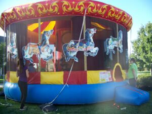 Carousel moonwalk at event