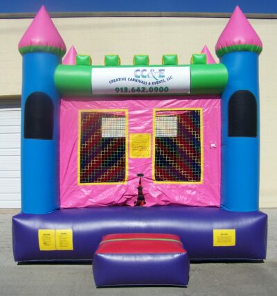 Castle moonwalk pink