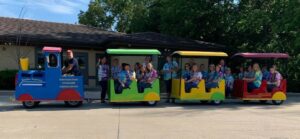 Deluxe Trackless Train with adults