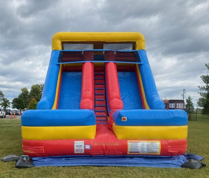 Giant Double Slide on Grass