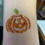 Glitter Tattoo pumpkin