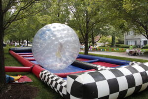 Giant Hamster Ball Racing outdoors