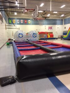 Giant Hamster Ball Racing indoors