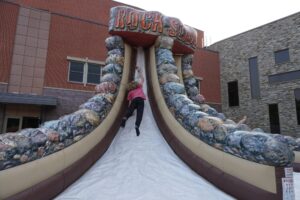 Rock slide challenge at event