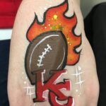 Flaming KC Football - Hand