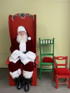 Santa with kid chairs